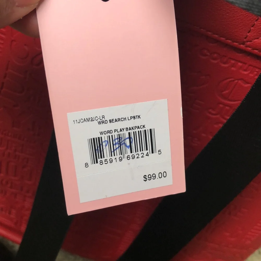 Juicy Couture Red Backpack with Coin Purse